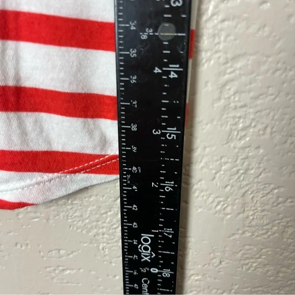 Gap women navy blue white red striped tank top size M - Picture 6 of 10